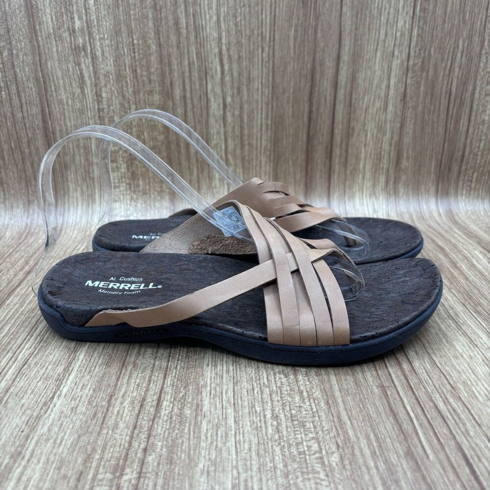 Merrell Women's District Mahana‎ Post Sandal Natural Tan Bronzage J97324 Size 8